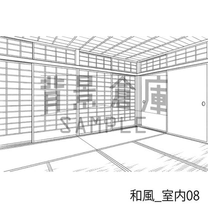 和風_背景素材集1（室内）_トーン
