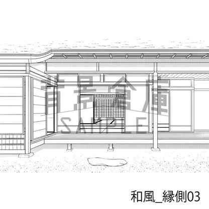 和風の背景（リメイク版・トーンつき）です。