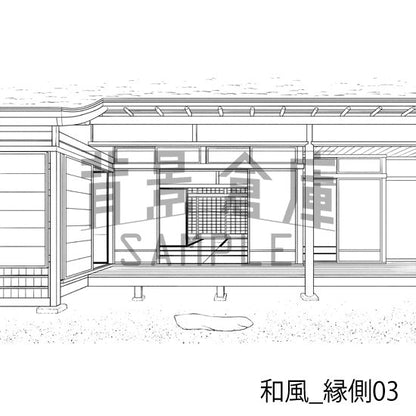 和風_縁側03_トーン