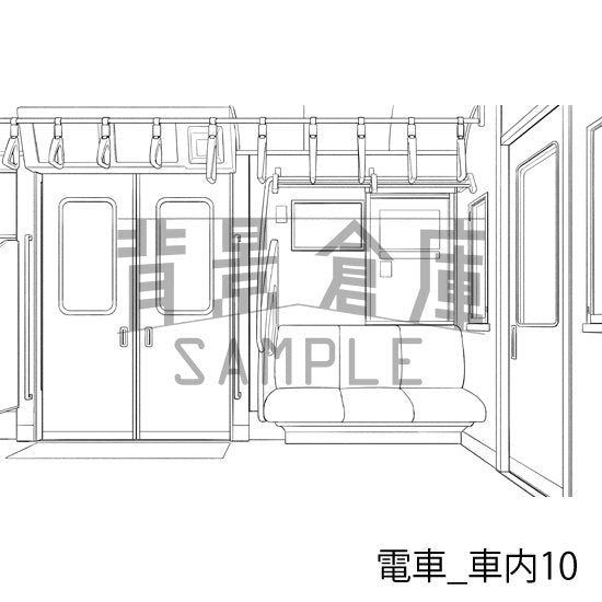 電車_車内10_トーン