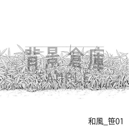 和風_背景素材集3（外観 庭）_トーン