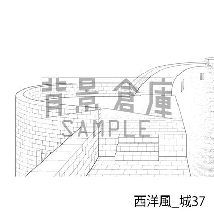 西洋風_城37_トーン