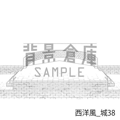 西洋風_背景素材集22（城）_トーン