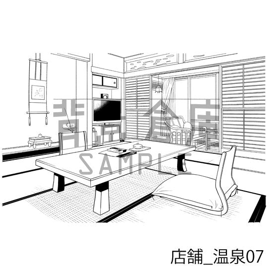 店舗_背景素材集13（温泉）_トーン