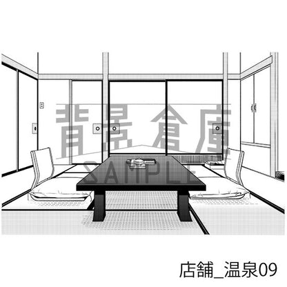 店舗_背景素材集13（温泉）_トーン