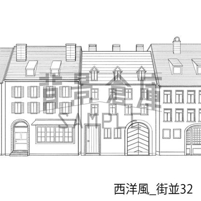 西洋風_街並32_トーン