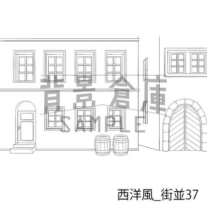 西洋風_街並37_トーン