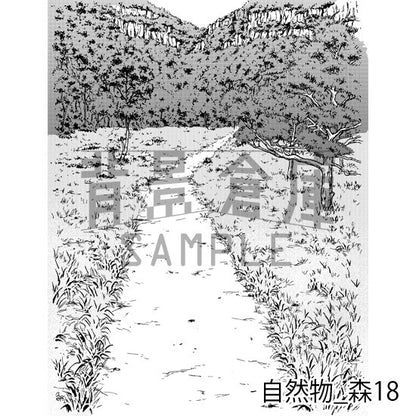 自然物_背景素材集9（森）_トーン