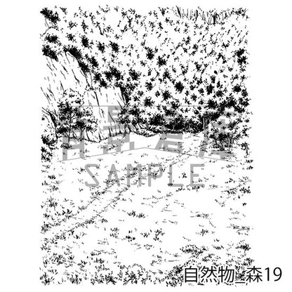 自然物_背景素材集9（森）_トーン