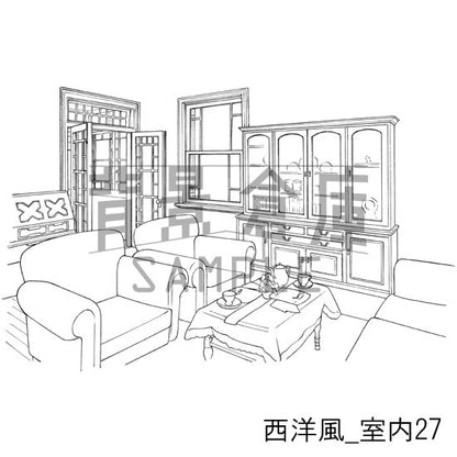 西洋風_室内27_トーン