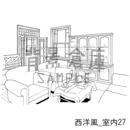 西洋風_室内27_トーン