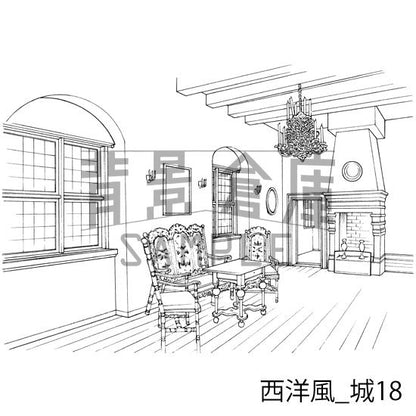 西洋風_城18_トーン