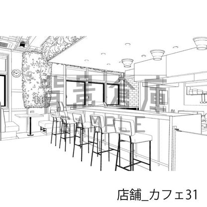 店舗_カフェ31_トーン