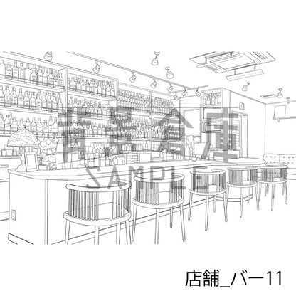 店舗_背景素材集23（バー）_トーン