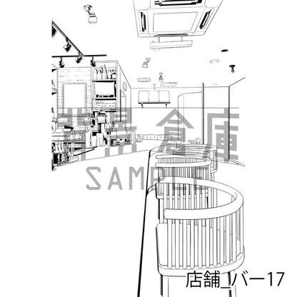 店舗_背景素材集23（バー）_トーン