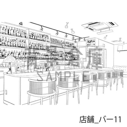 店舗_背景素材集23（バー）_トーン