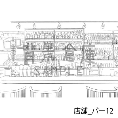 店舗_背景素材集23（バー）_トーン