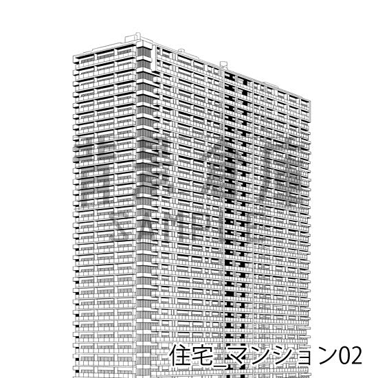 マンションの外観（トーンつき）です。