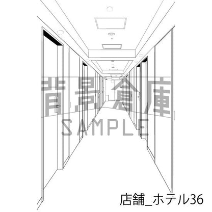店舗_背景素材集24（ホテル）_トーン