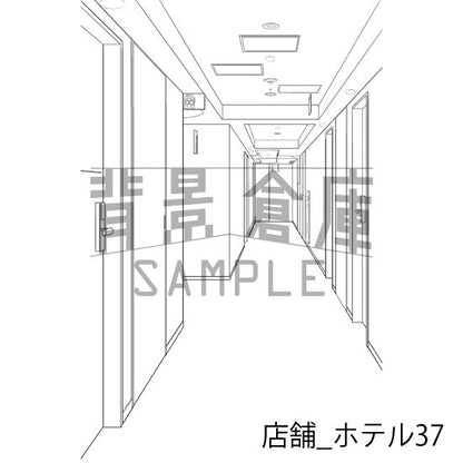 店舗_背景素材集24（ホテル）_トーン