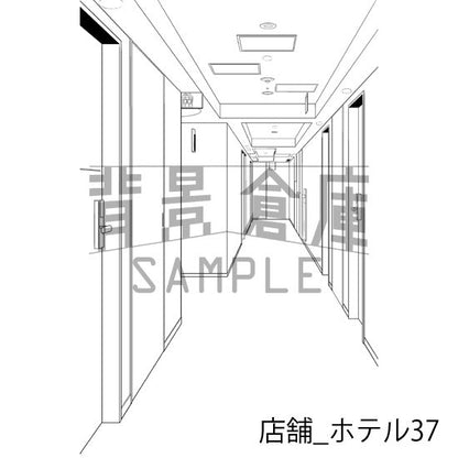 店舗_背景素材集24（ホテル）_トーン
