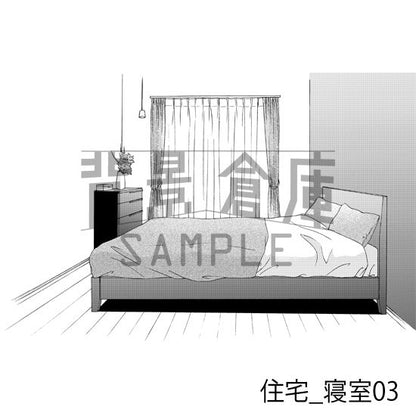 住宅の部屋（トーンつき）です。