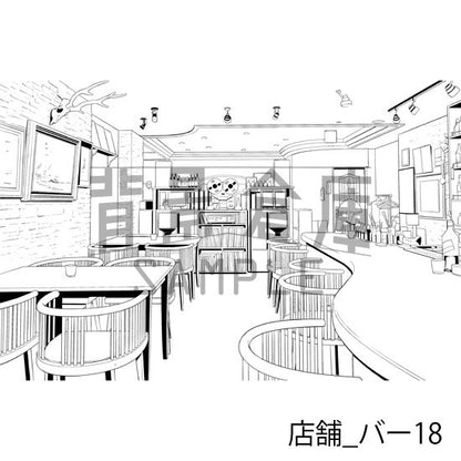 店舗_背景素材集25（バー）_トーン