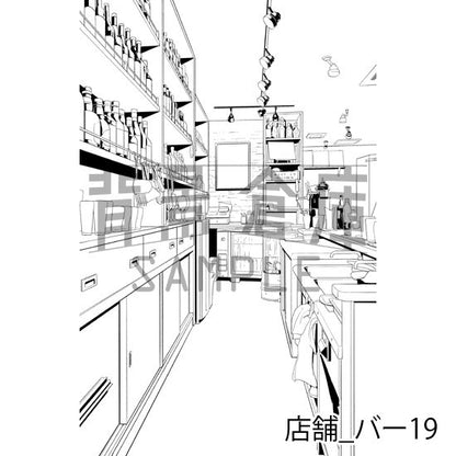 店舗_背景素材集25（バー）_トーン