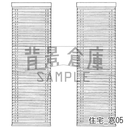 住宅_背景素材集6（窓）_トーン