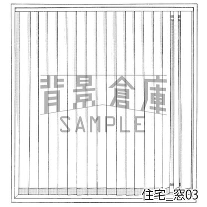 住宅_背景素材集6（窓）_トーン