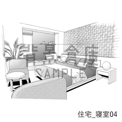 住宅の室内（トーンつき）です。