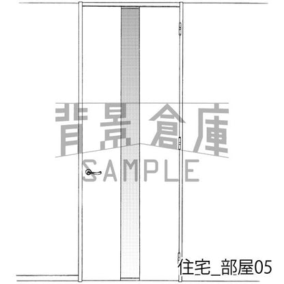 住宅_背景素材集8（リビング 寝室）_トーン