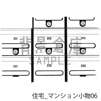 住宅_背景素材集10（マンション小物）_トーン