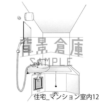 マンションの室内（トーンつき）です。