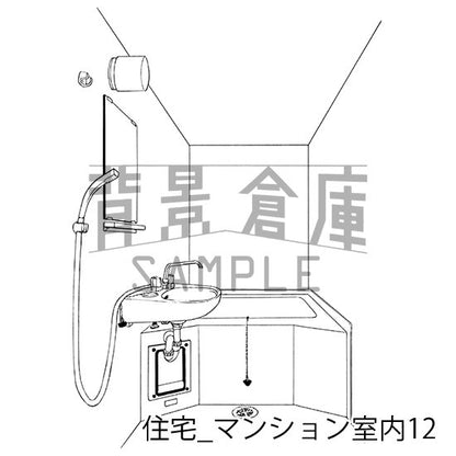 住宅_背景素材集12（マンション室内）_トーン