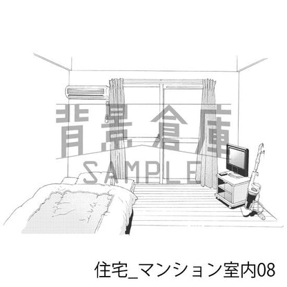 住宅_背景素材集12（マンション室内）_トーン