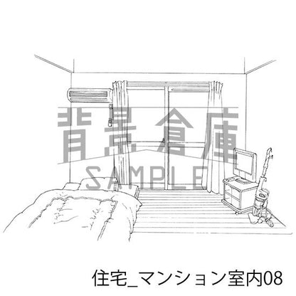 住宅_背景素材集12（マンション室内）_トーン
