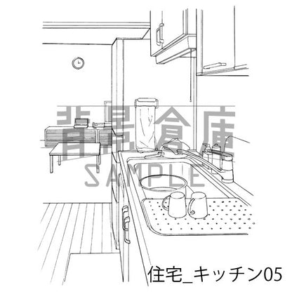 住宅_背景素材集14（マンション室内）_トーン