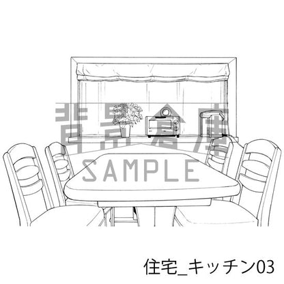 住宅_背景素材集14（マンション室内）_トーン