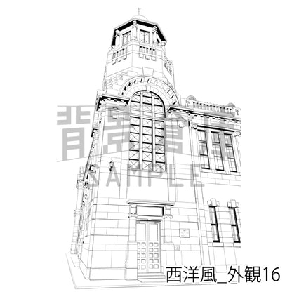 西洋風_外観16_トーン