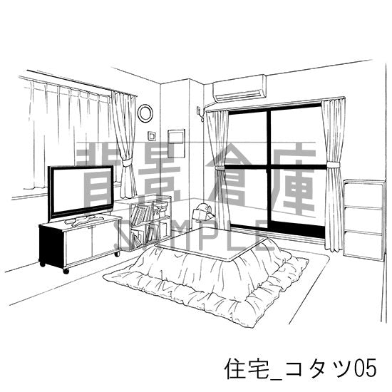 住宅_コタツ05_トーン