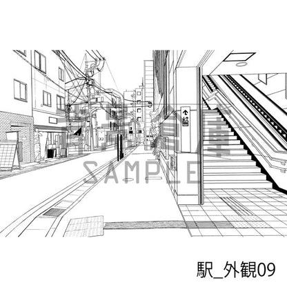 駅_外観09_トーン