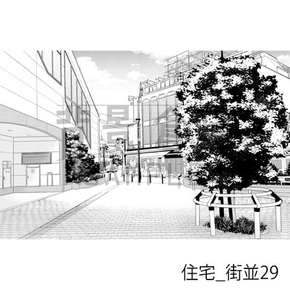 住宅_街並29_トーン