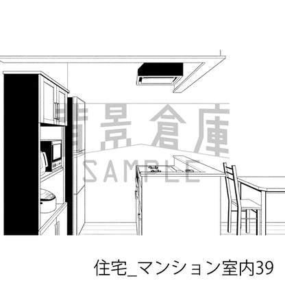 住宅_マンション室内39_トーン