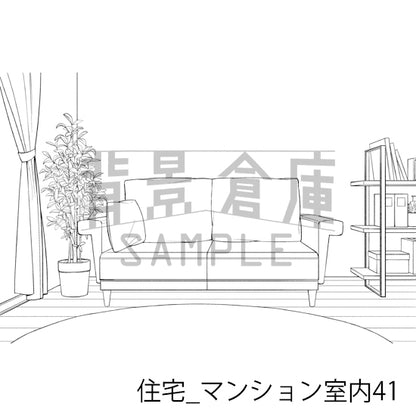 住宅_背景素材集23（マンション室内）_トーン