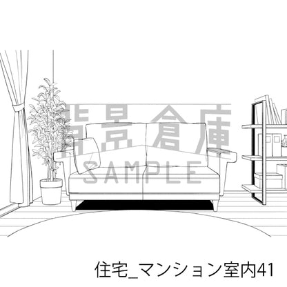 住宅_背景素材集23（マンション室内）_トーン