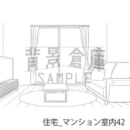 住宅_背景素材集23（マンション室内）_トーン