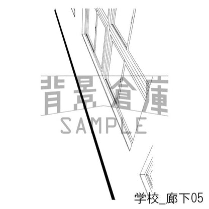 学校_セット3（廊下）
