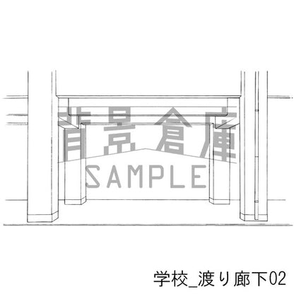 学校_セット3（廊下）