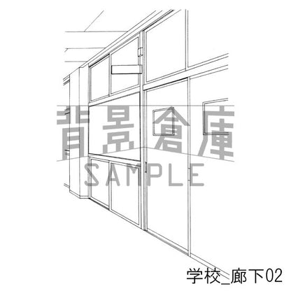 学校_セット3（廊下）